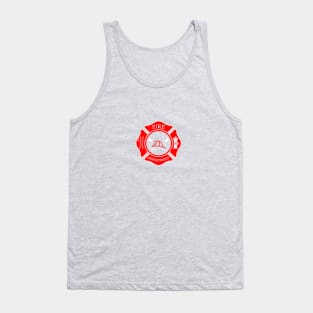 Fire Department Maltese Cross Red/white Tank Top